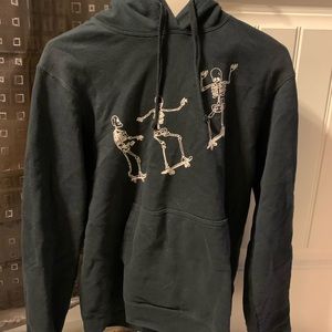 skeletons riding skateboards men’s medium hoodie